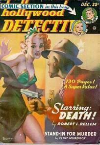 Обложка журнала "Голливудский детектив" с очередным рассказом про Дэна Тернера ("В главной роли: Смерть!")